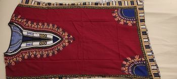 Robe tunique africaine bordeaux