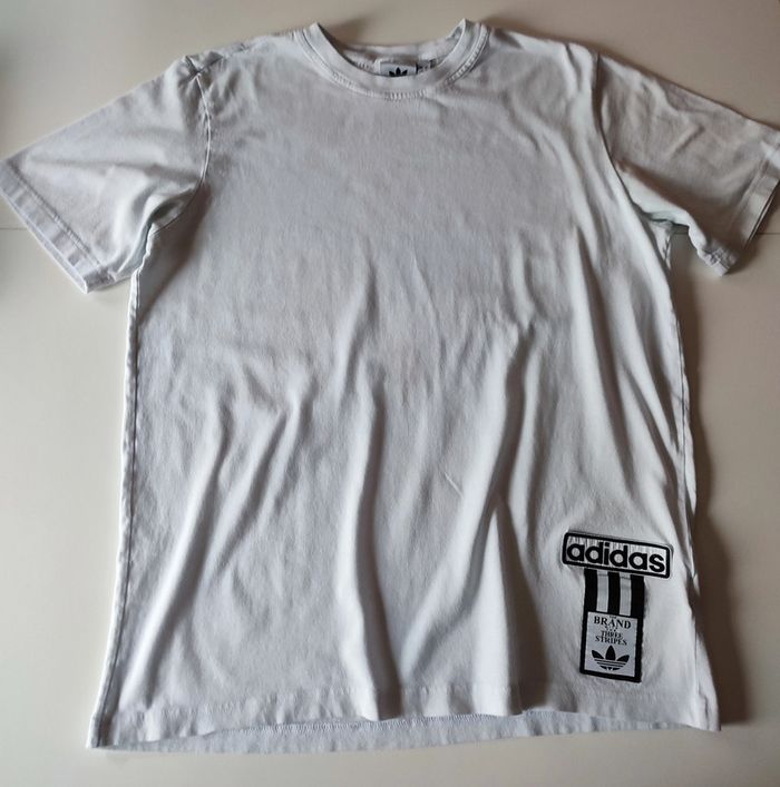 T-shirt blanc Adidas – Taille L - photo numéro 3