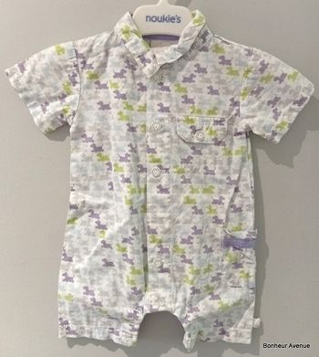 Combishort de marque Noukie's - Taille 1 mois (56 cm)