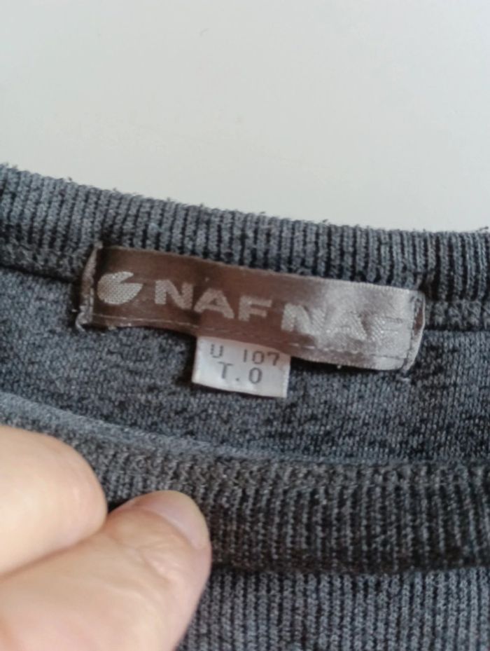 Pull fin manches 3/4 femme Naf Naf rétro vintage ancien taille 38 - photo numéro 6