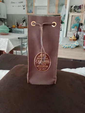Sac étui à bouteille en cuir cardhu vintage