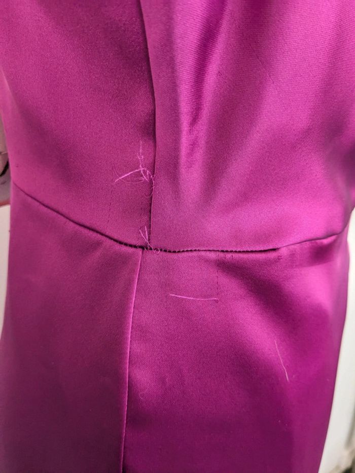 Robe satiné violet asymétrique T40 : Zara - photo numéro 12