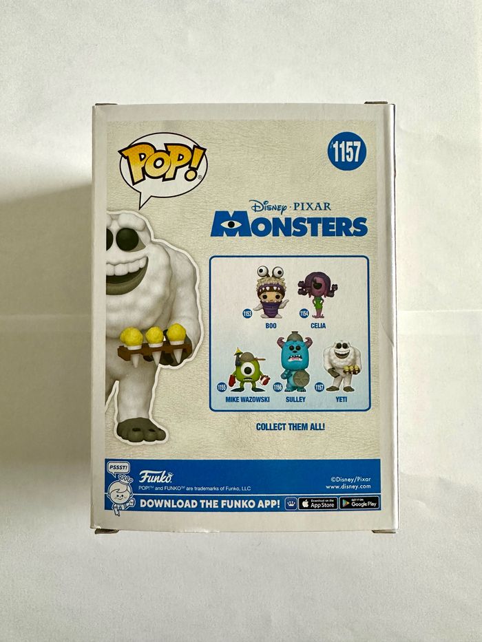 Figurine Funko Pop Yeti (scented) numéro 1157 Monsters Pixar Disney - photo numéro 3