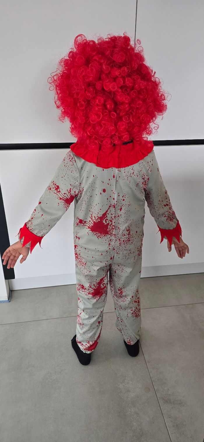 Déguisement clown d’horreur enfant 5-6 ans avec masque – très bon état - photo numéro 3