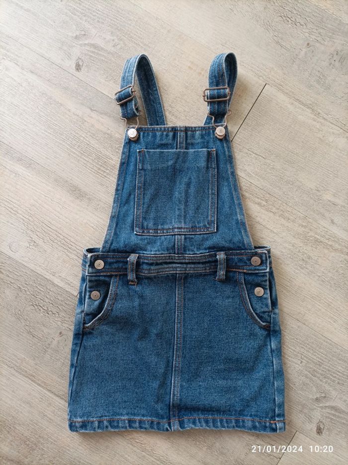 Robe salopette en jeans 6 ans