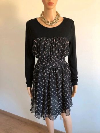 Robe noire et beige neuve à manches longues Molly Bracken taille unique