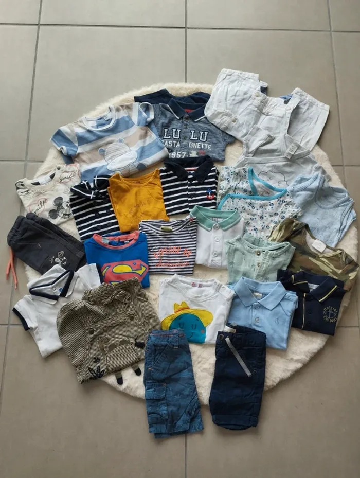 Lot été garçon 22 pièces