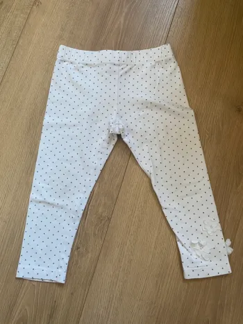 Legging catimini 2 ans blanc avec pois
