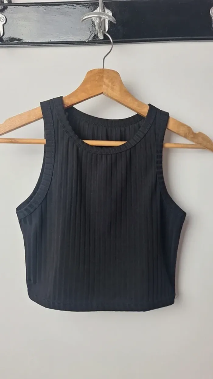 Crop top noir XS
