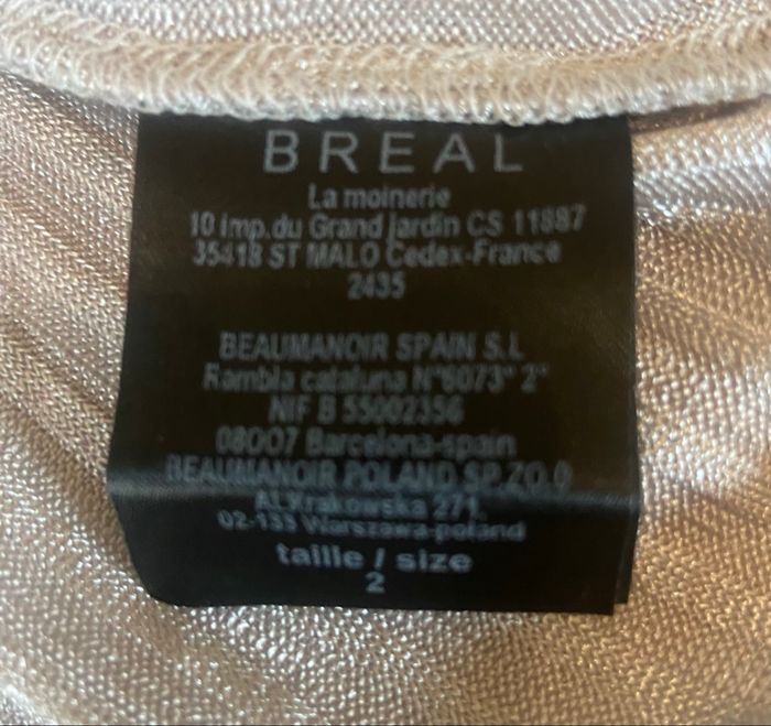 Pull beige/doré »Breal »manches 3/4 - photo numéro 5