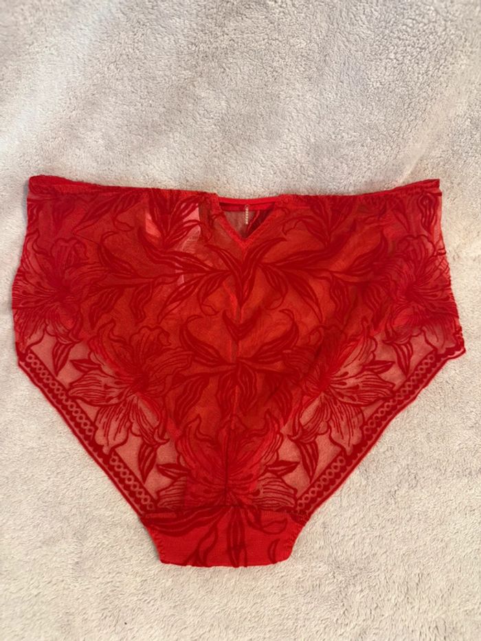 Aubade - Culotte Haute, Coeur à Corps, Rouge, Taille 3 - photo numéro 5