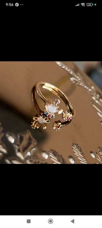 Bague Disney réglable en zircone 