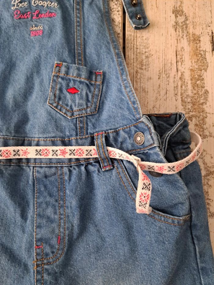 Short salopette jean brodé - photo numéro 3