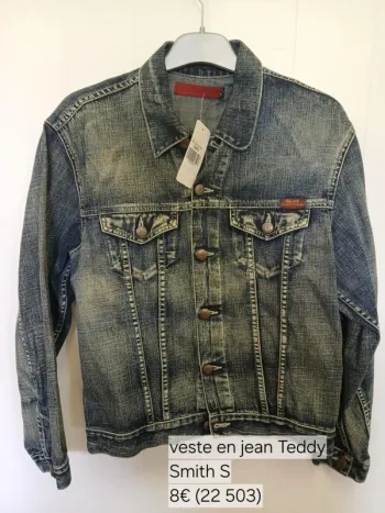 22503 veste en jeans homme S teddy smith