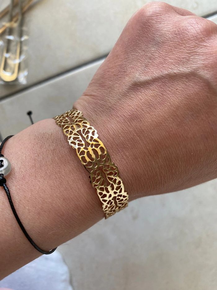 Bracelet jonc femme doré