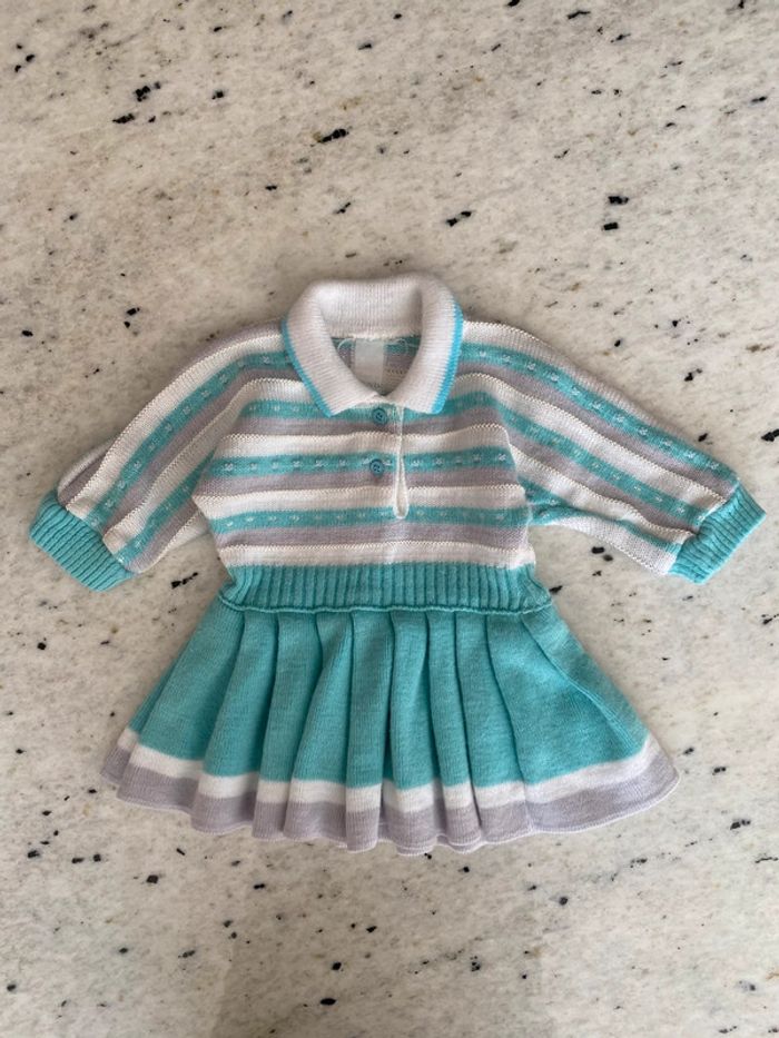 Jolie robe en maille vintage Absorba 6mois - photo numéro 2