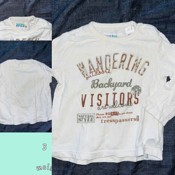 Haut teeshirt manches longues 3 mois
