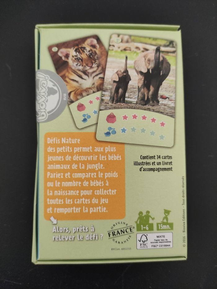 Jeu carte défi nature des petits - photo numéro 2