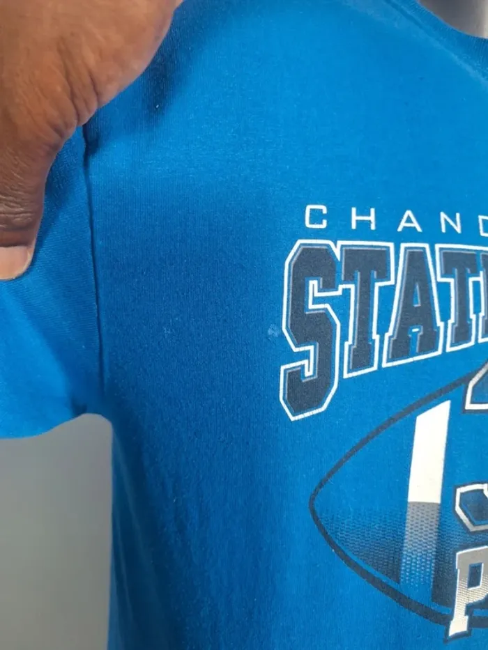 T-shirt Gildan Chandler Wolves 3-Peat 2018 – Bleu – Taille M (555) - photo numéro 6
