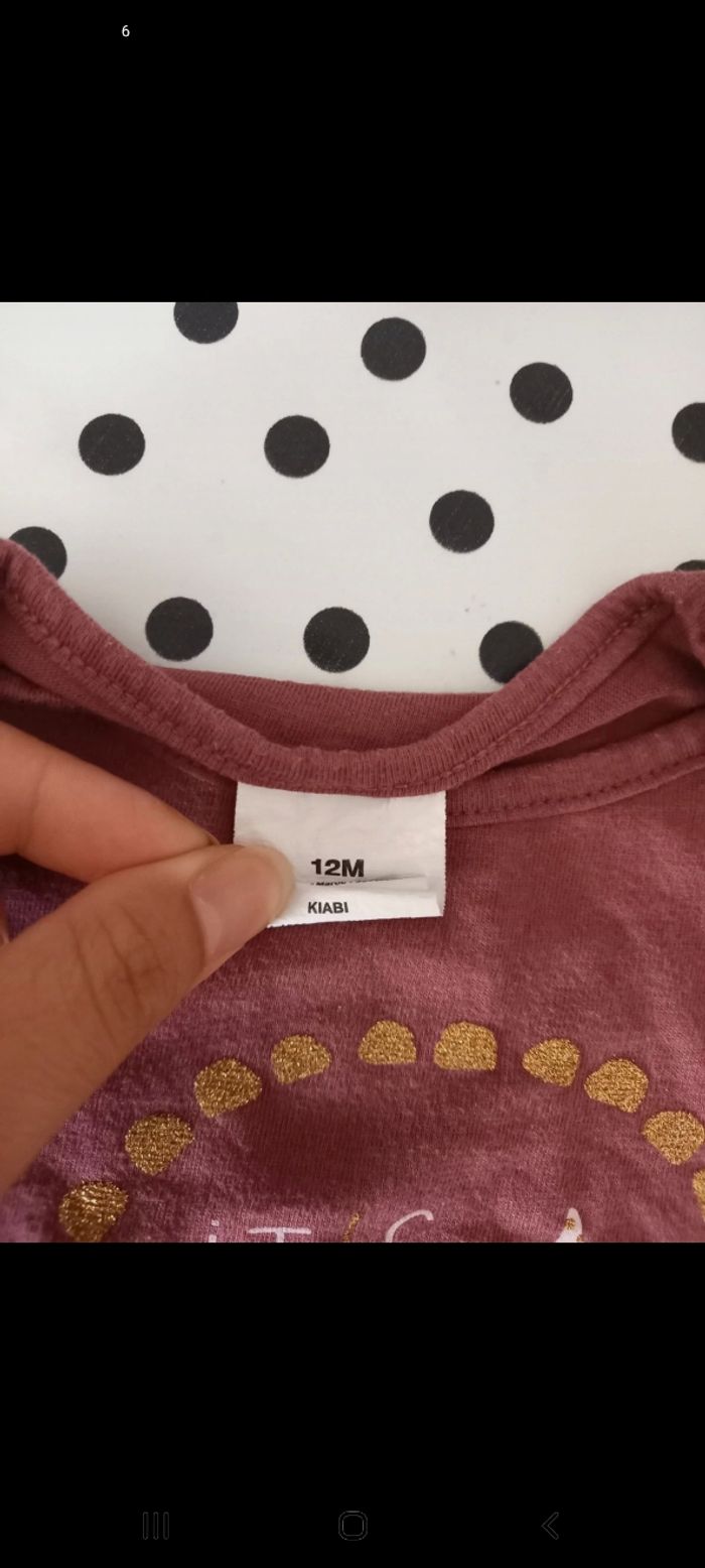 Lot de 3 t-shirts ML fille 12 mois - photo numéro 3