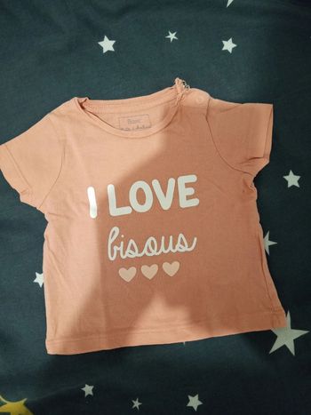 T-shirt "I love bisous" _ 3 mois