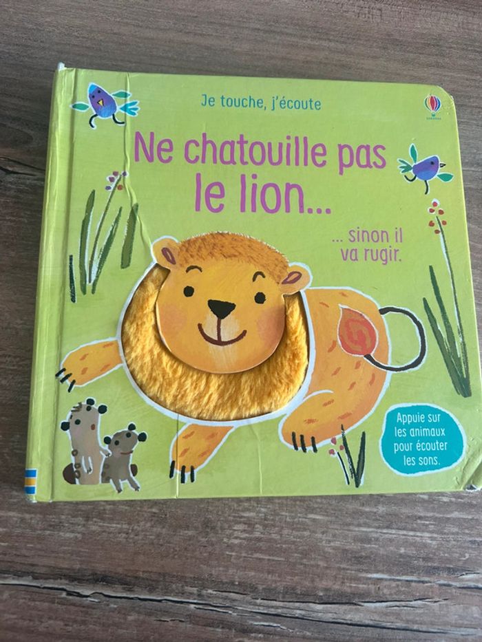 Livre à toucher ne chatouille pas le lion