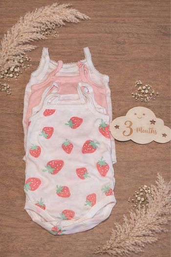Lots de 3 bodys petite fille taille 3 mois 