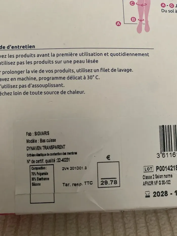 Bas auto fixant Taille Médium - photo numéro 4