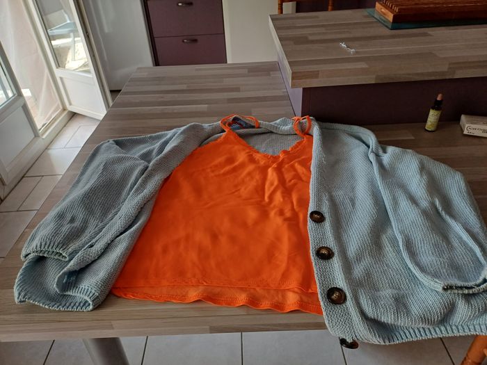 caraco et gilet manches 3/4 femmes Taille Unique
