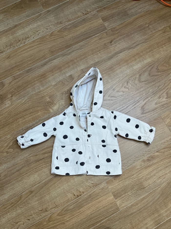 Veste jean à pois noir Zara