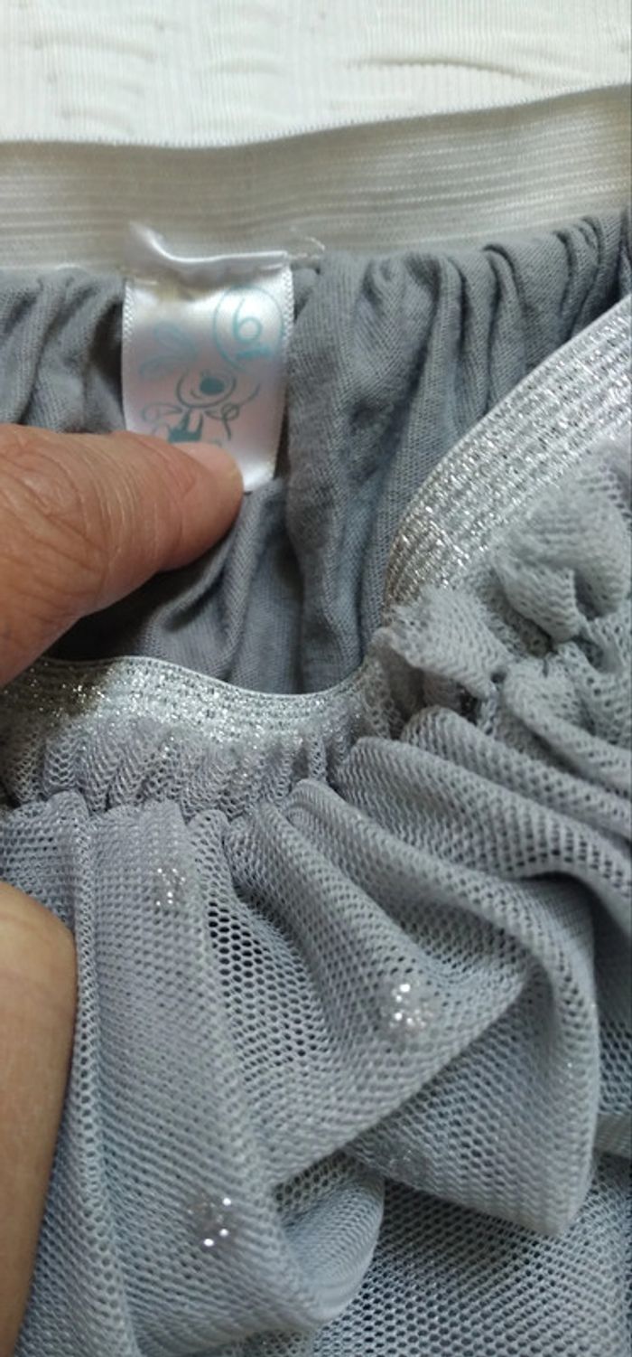 Jupe tutu gris pailette 6 mois - photo numéro 2