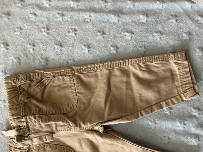 pantalon beige taille élastique et lien de serrage 6 mois kiabi - photo numéro 5