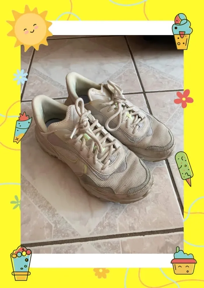 Basket nike REACT R3VISION 39 blanche grise jaune fluo