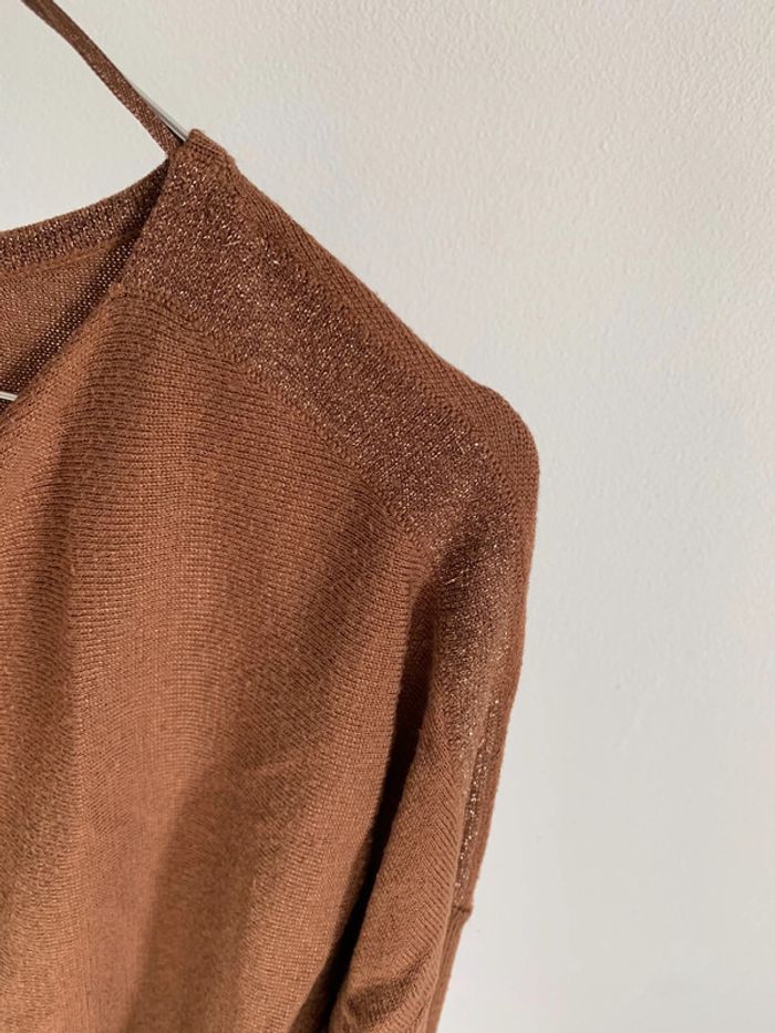 Pull fin marron camaïeu taille 1 - photo numéro 3