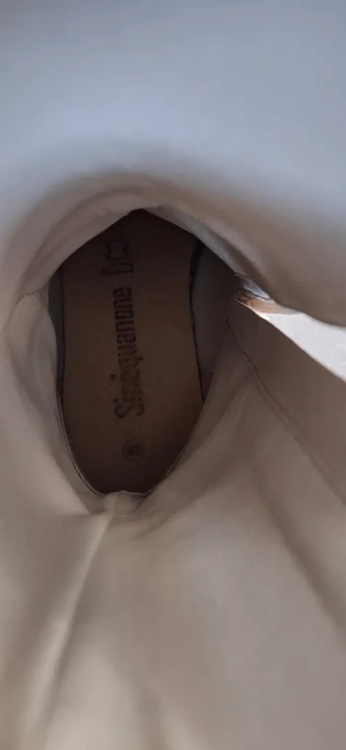 bottines Sinéquanone en cuir de couleur crème - photo numéro 3