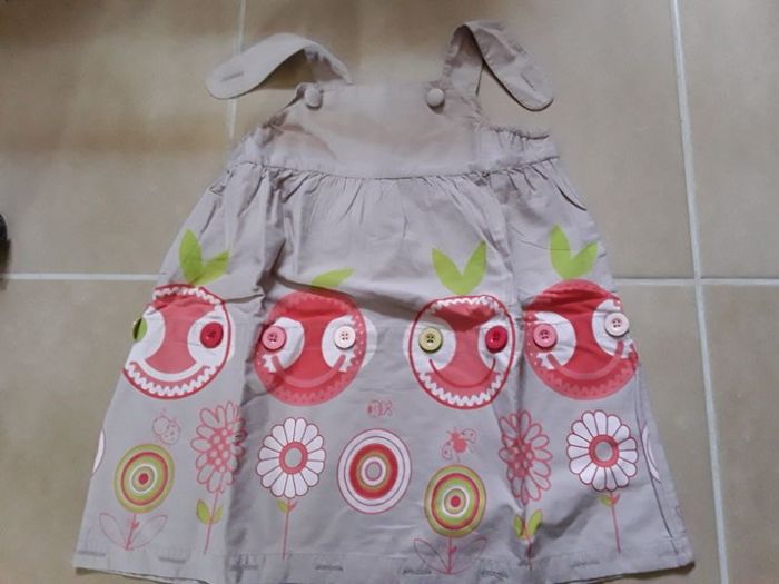 Robe tunique beige été 4 ans VERTBAUDET TBE