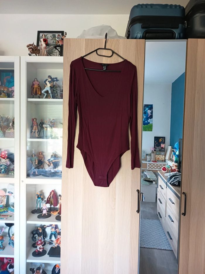 Bodies body manches longues bordeaux new look - Taille L 40