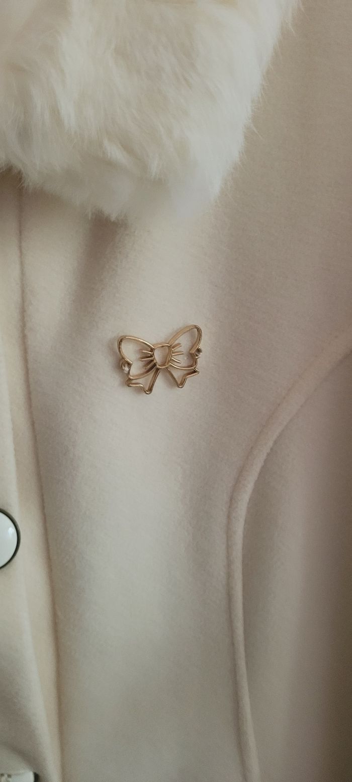 Manteau crème en laine style lolita/himekaji - photo numéro 3