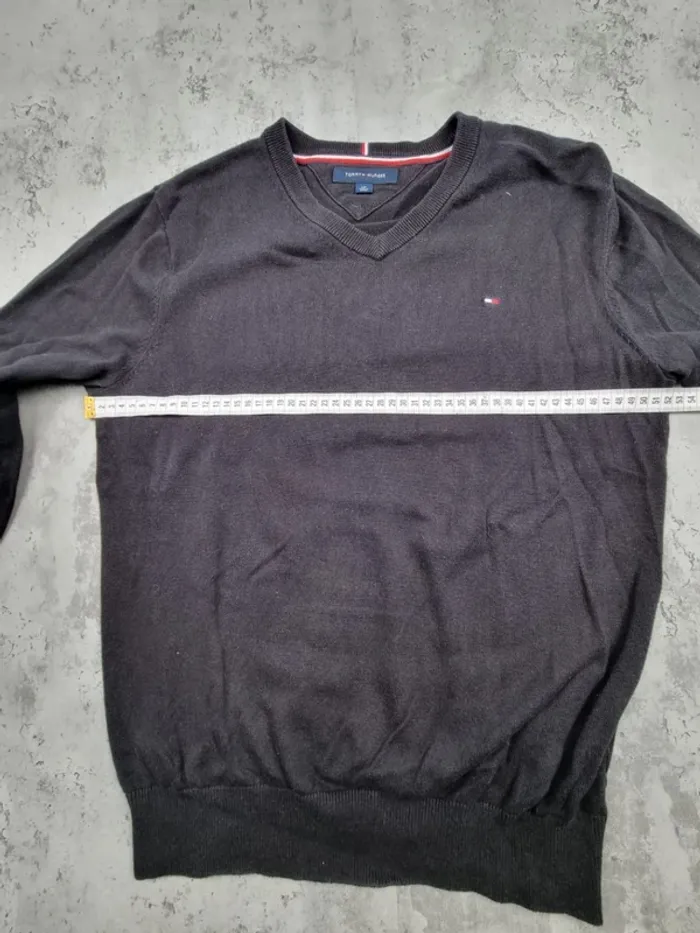 Pull col V Tommy Hilfiger noir Taille S - photo numéro 9