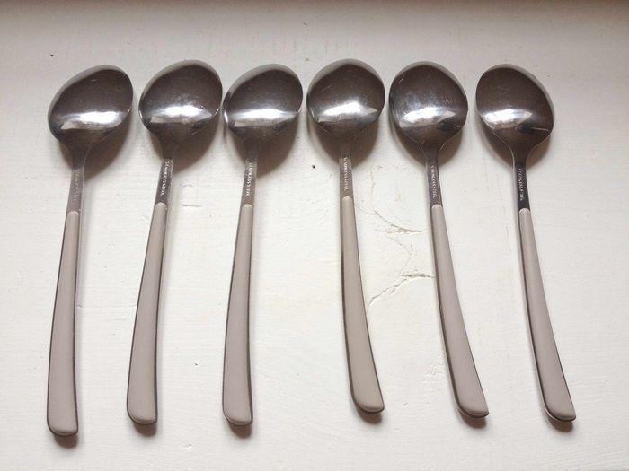 6 grandes cuillères stainless steel - photo numéro 2