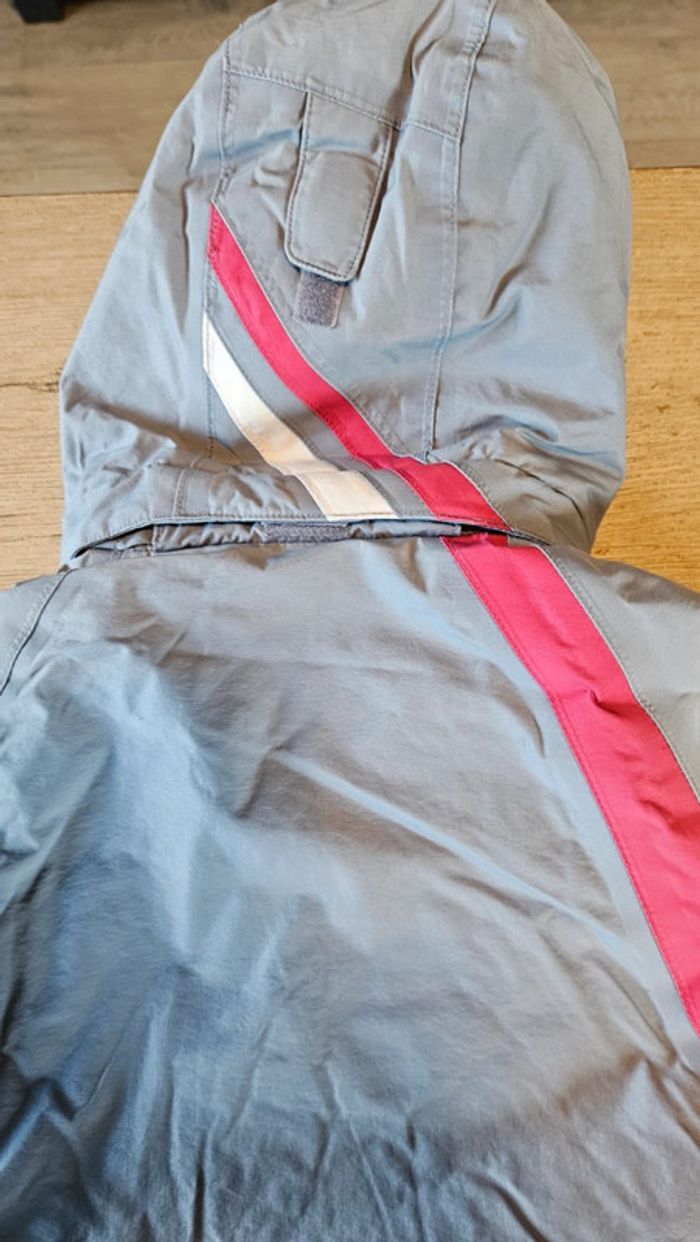 Veste de ski pour fille grise bleu avec du fushia, blanc, capuche, Wed'ze, taille 6 ans - photo numéro 11