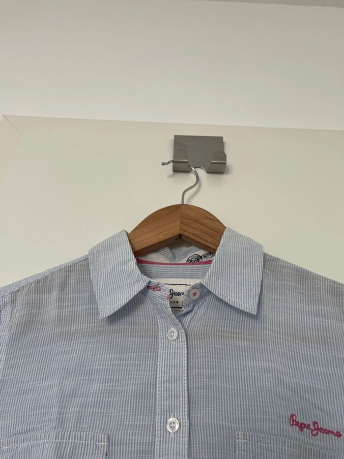 Chemise bleu à rayures Pepe Jeans - photo numéro 2