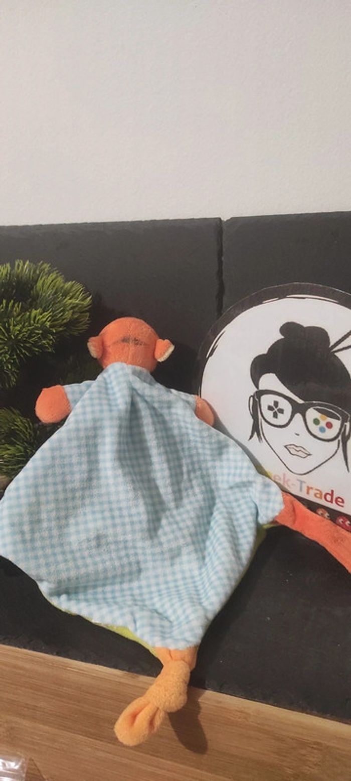 doudou tigrou arrosoir radis bleu vert orange noeuds carreaux vichy disney - photo numéro 2