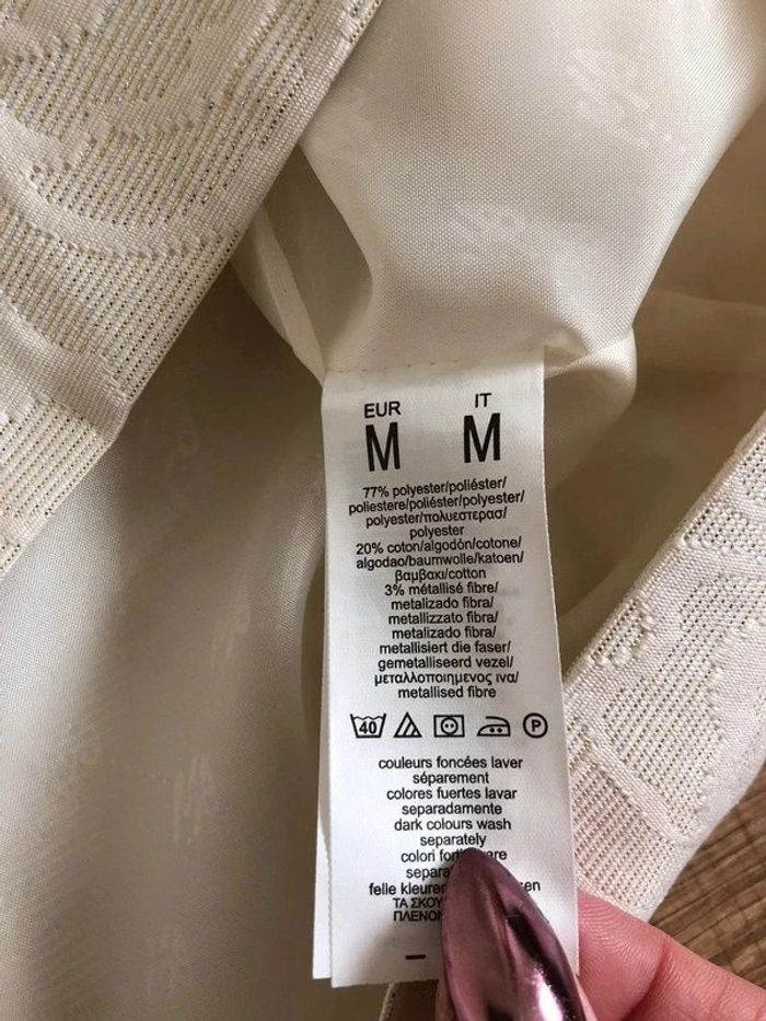 Robe blanche brillante neuve sans manches Tex by Max Azria taille M - photo numéro 16