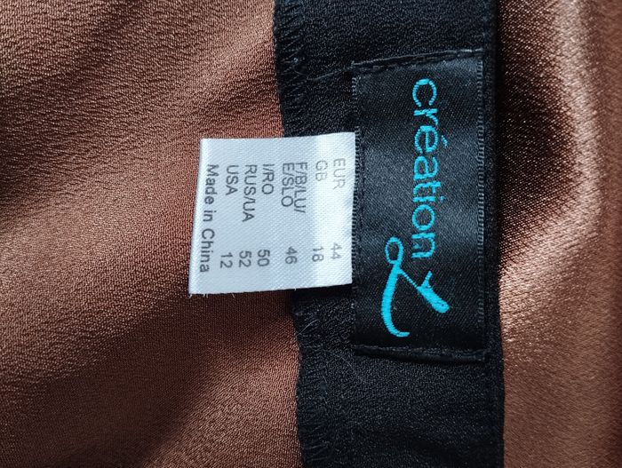 Blouse manches longues cuivrée noir et blanches - photo numéro 7