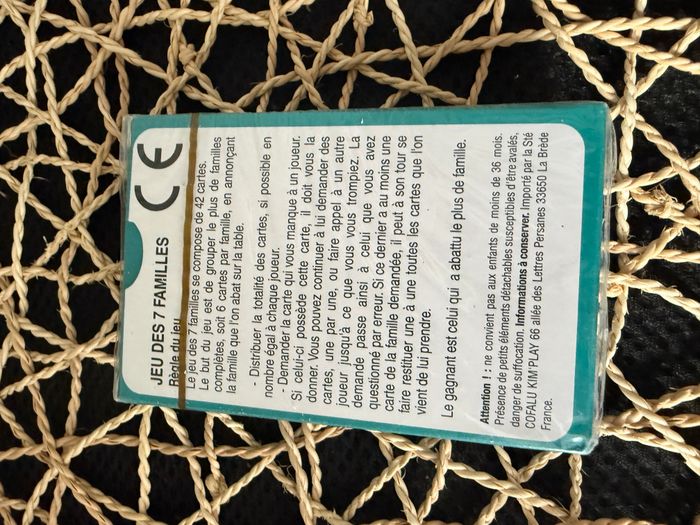 PETIT JEU DE Cartes Jeu Des 7 Familles Animaux Marins - photo numéro 2