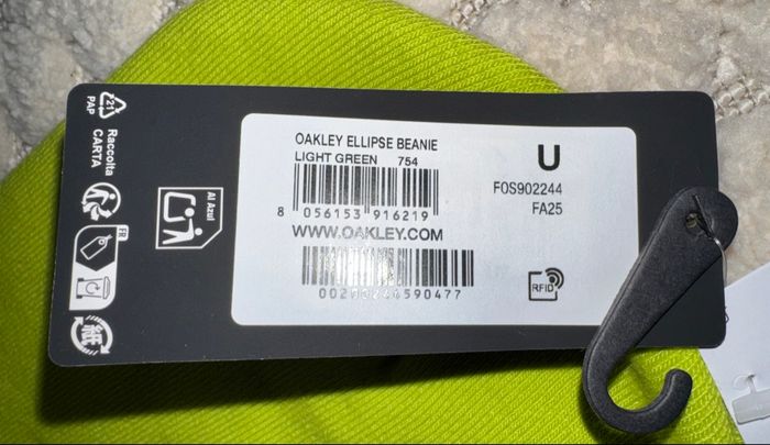 Bonnet Oakley Ellipse Vert / Jaune Neuf - photo numéro 3