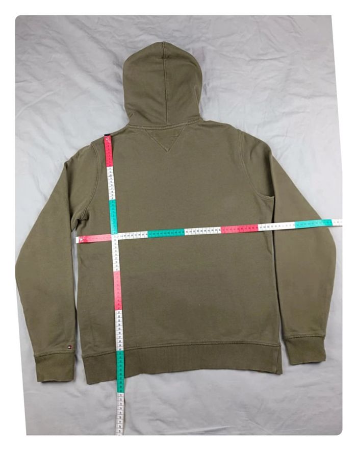 Sweat a capuche Tommy Hilfiger vert kaki L - photo numéro 6