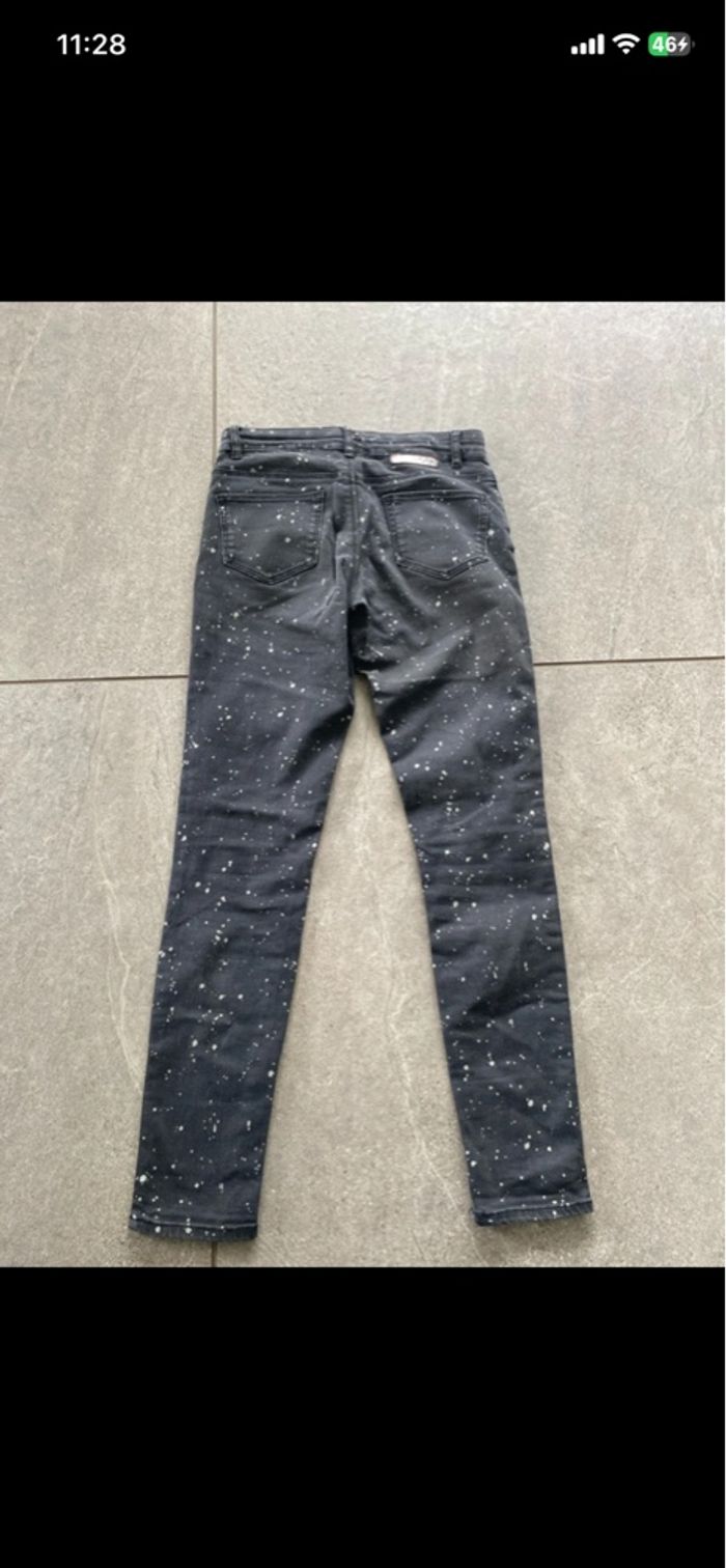 Jean skinny IKKS Gris foncé moucheté Taille 12 ans - photo numéro 3