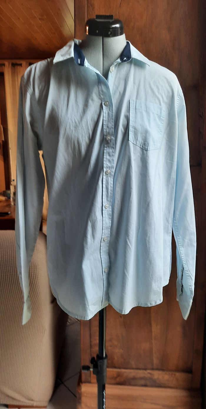 Chemise bleue très claire, Influx, taille 46 - photo numéro 2